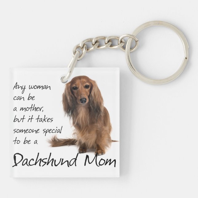 Porte-clefs Porte - clé Dachshund Maman (Dos)