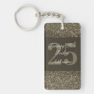 Porte-clefs Porte - clé d'anniversaire glamour personnalisé 25