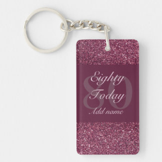 Porte-clefs Porte - clé d'anniversaire glamour personnalisé 80