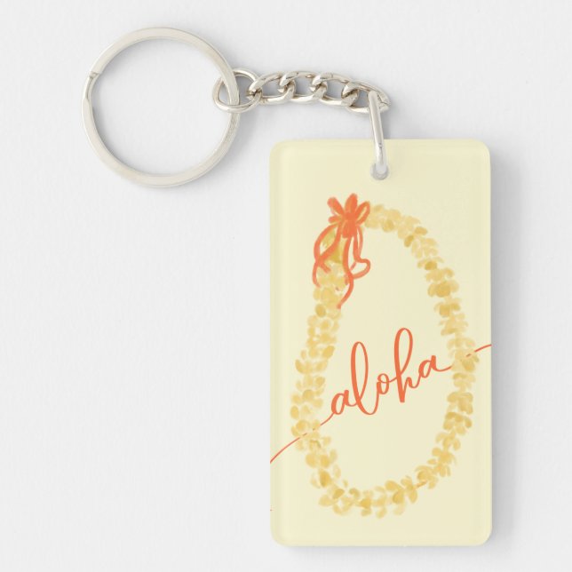 Porte-clefs Porte - clé d'aquarelle de Puakenikeni Aloha (Devant)