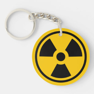 Porte-clefs Porte - clé d'avertissement de radioactivité
