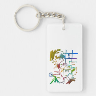 Porte-clefs Porte - clé de bibliothèque OG AI