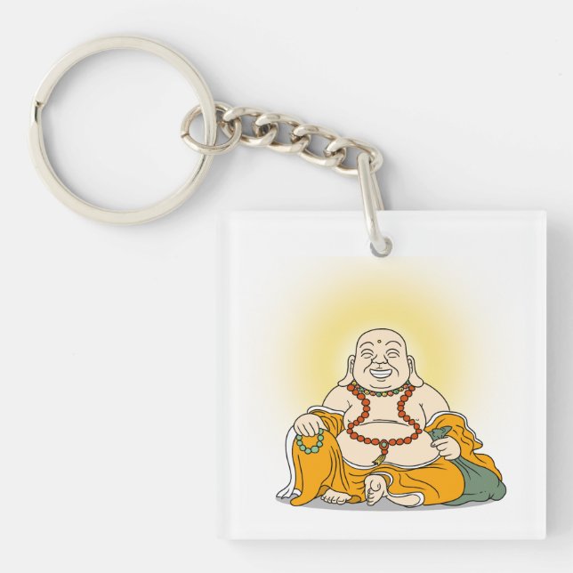 Porte-clefs Porte - clé de Bouddha Maitreya souriant (Devant)