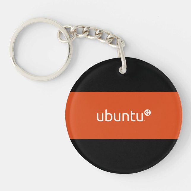 Porte-clefs Porte - clé de bouton de logo d'Ubuntu (Devant)