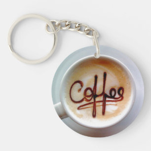 Porte-clefs Porte - clé de café Latte et soucoupe
