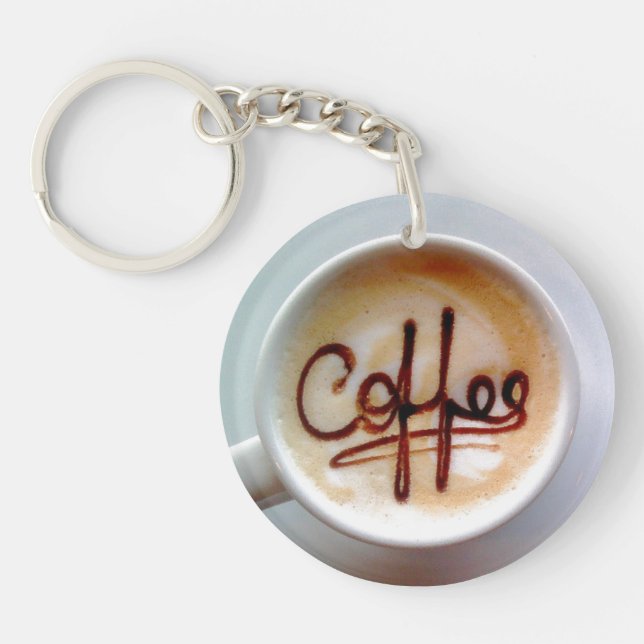 Porte-clefs Porte - clé de café Latte et soucoupe (Devant)