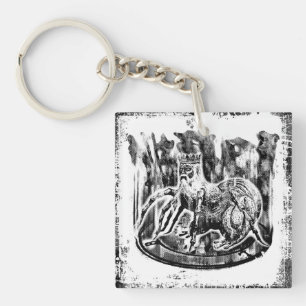 Porte-clefs Porte - clé de Carré Bael (double face)