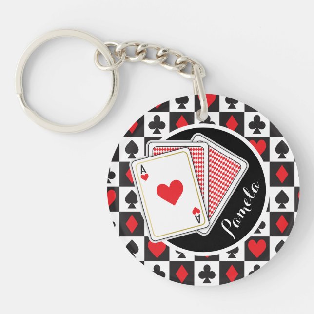 Porte-clefs Porte - clé de cartes de jeu (Devant)