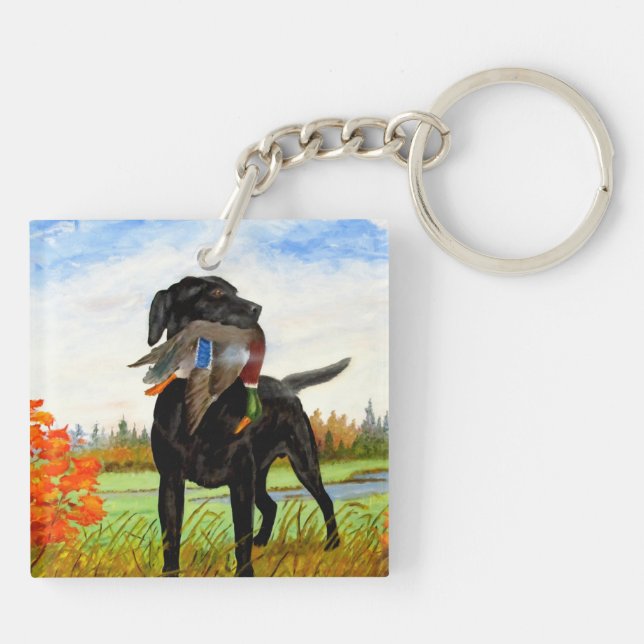 Porte-clefs Porte - clé de chasse au chien (Dos)