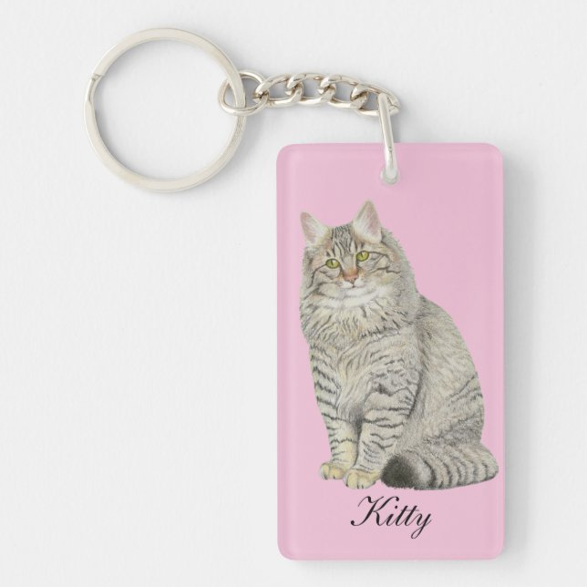 Porte-clefs Porte - clé de chat Longhair Tabby (Devant)