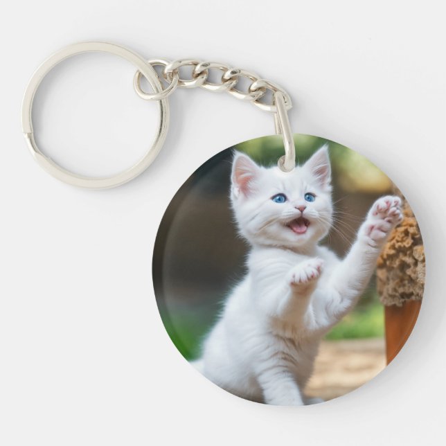 Porte-clefs Porte - clé de chat mignon (Devant)