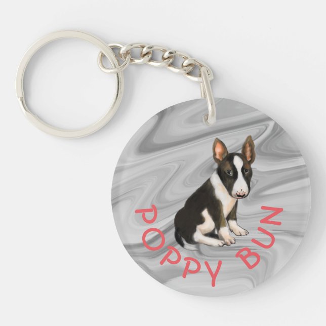 Porte-clefs Porte - clé de chiot de Bull terrier (Devant)