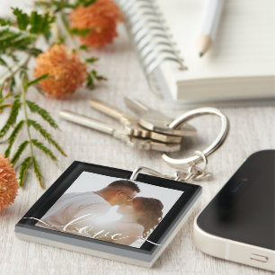 Porte-clefs Porte - clé de collage photo et texte personnalisé