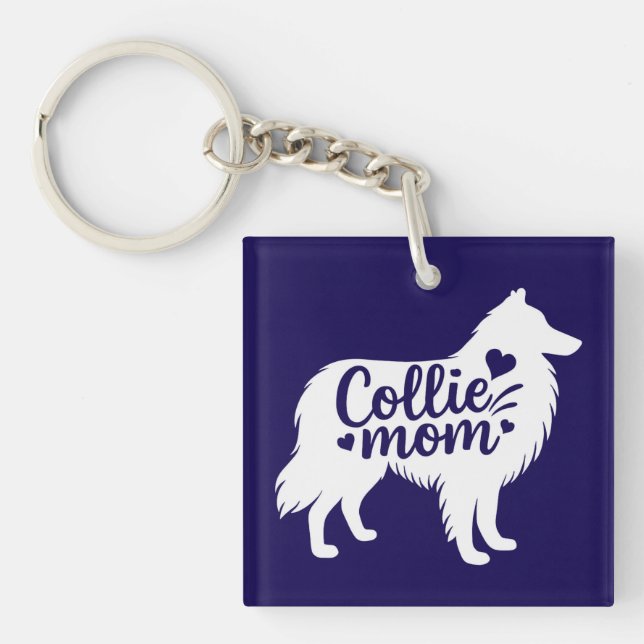 Porte-clefs Porte - clé de Collie Maman (Devant)