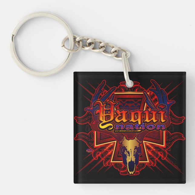 Porte-clefs Porte - clé de conception de crâne de cerfs (Devant)