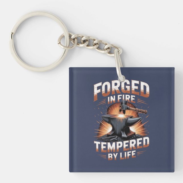 Porte-clefs Porte - clé de conception d'insigne forgeron (Devant)