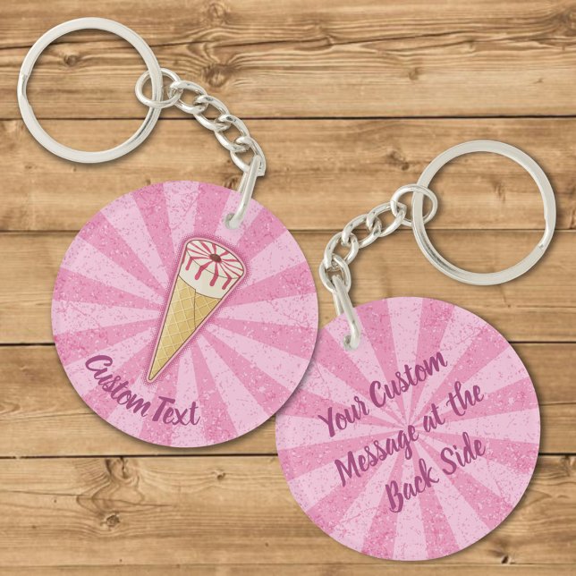 Porte-clefs Porte - clé de crème glacée au cône de sucre (Créateur téléchargé)