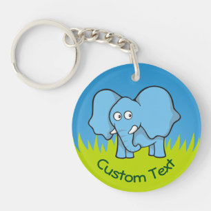Porte-clefs Porte - clé de dessin Blue Elephant