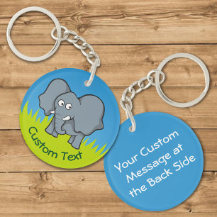 Porte-clefs Porte - clé de dessin pour éléphant gris
