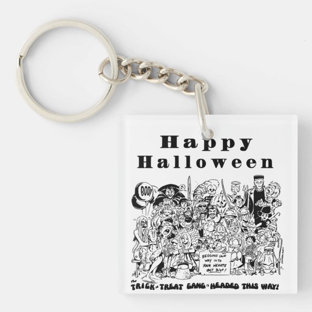 Porte-clefs Porte - clé de don de bande d'Halloween ou de trai (Devant)