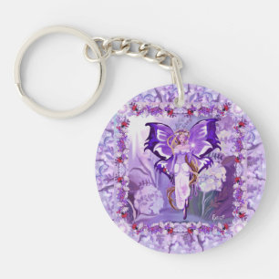 Porte-clefs Porte - clé de fée violet Sun