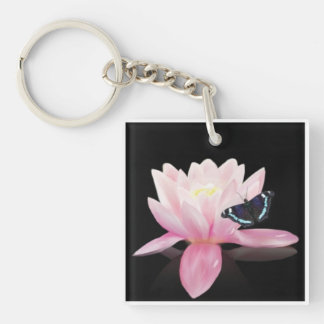 Porte-clefs Porte - clé de fleur et de papillon de Lotus