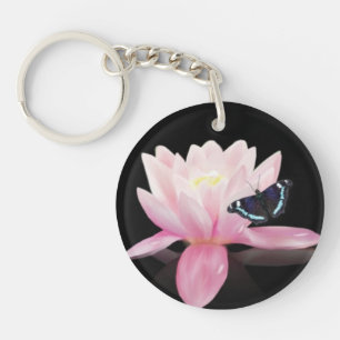 Porte-clefs Porte - clé de fleur et de papillon de Lotus