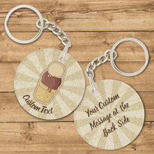 Porte-clefs Porte - clé de la Coupe de crème glacée à deux bal