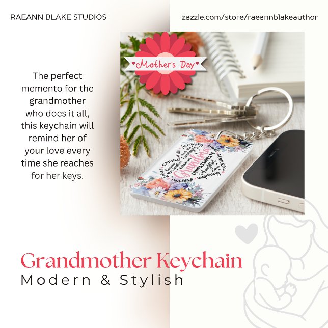 Porte-clefs Porte - clé de la fête des mères (Créateur téléchargé)