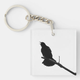 Porte-clefs Porte - clé de la silhouette d'appel d'oiseaux