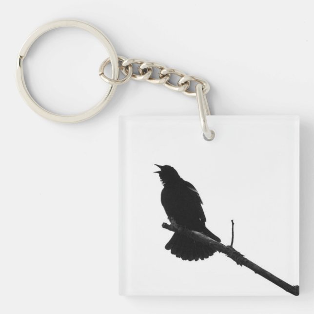 Porte-clefs Porte - clé de la silhouette d'appel d'oiseaux (Devant)