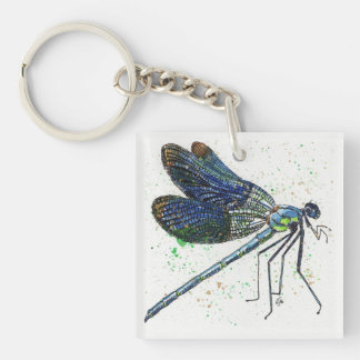 Porte-clefs Porte - clé de libellules aquarelle