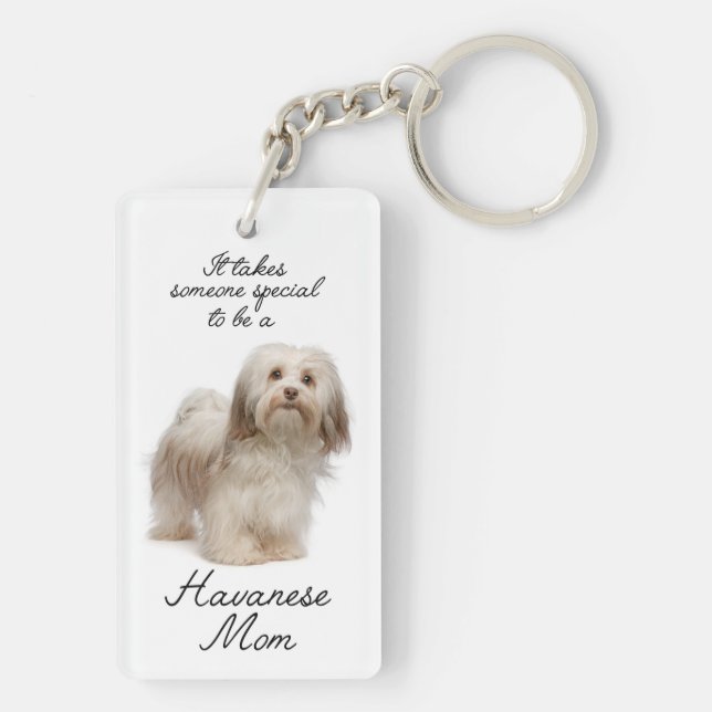 Porte-clefs Porte - clé de maman de Havanese (Dos)