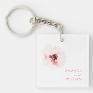 Porte-clefs Porte - clé de Mariage floral d'aquarelle