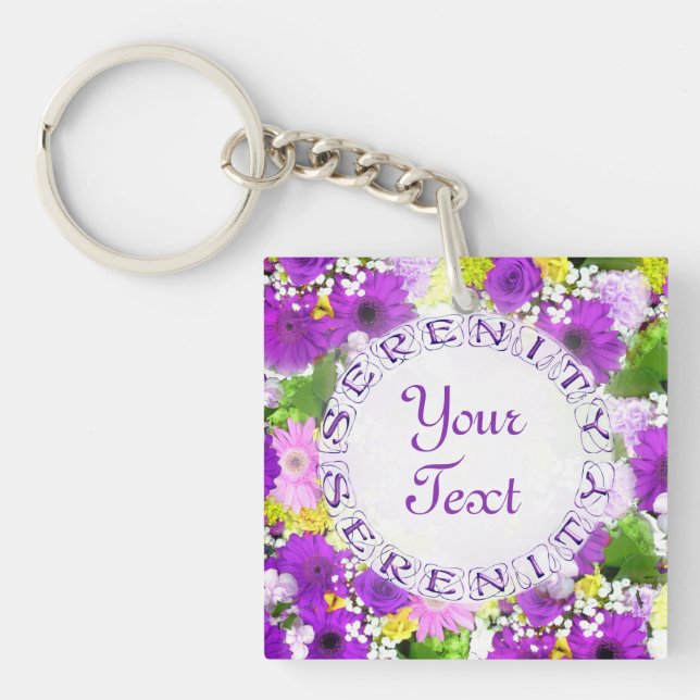 Porte-clefs Porte - clé de modèle  de modèle de  de bouquet de (Devant)