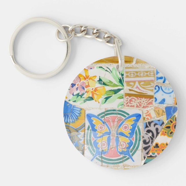 Porte-clefs Porte - clé de mosaïques de Guell de parc (Devant)