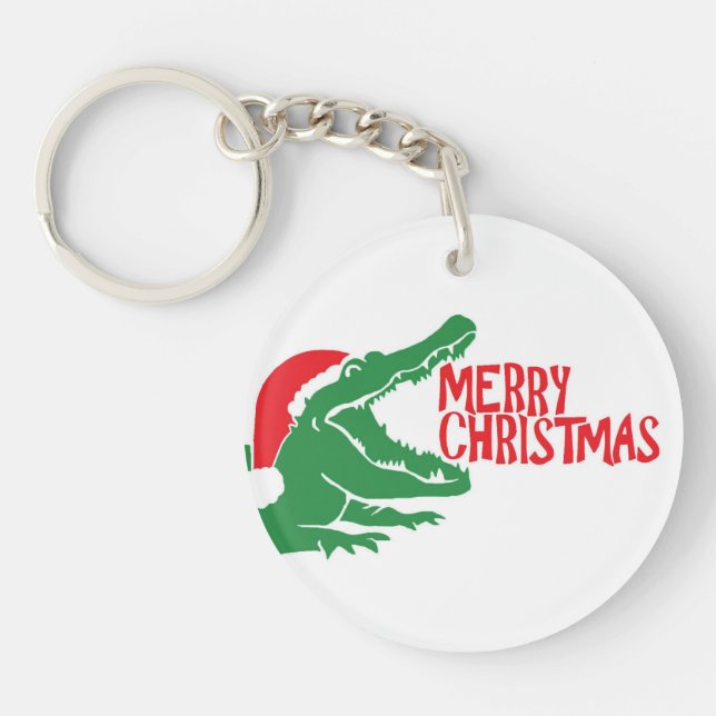 Porte-clefs Porte - clé de noël de l'Alligator (Devant)