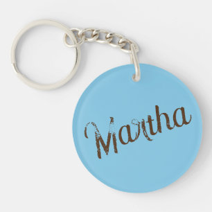 Porte-clefs Porte - clé de noms anciens (Sky Blue & Copper)