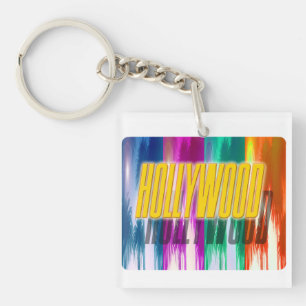 Porte-clefs porte - clé de palmiers colorés "Hollywood"