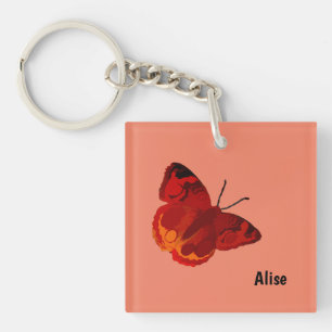 Porte-clefs Porte - clé de papillon Buckeye dans Peach