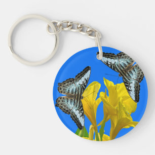 Porte-clefs Porte - clé de papillons à clipper bleu malaisien