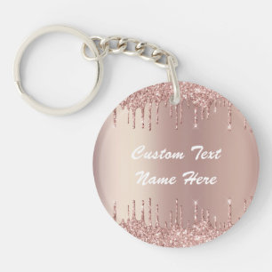 Porte-clefs Porte - clé de Parties scintillant rose Gold avec