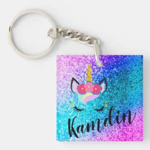 Porte-clefs Porte - clé de Parties scintillant Unicorn Ombre p