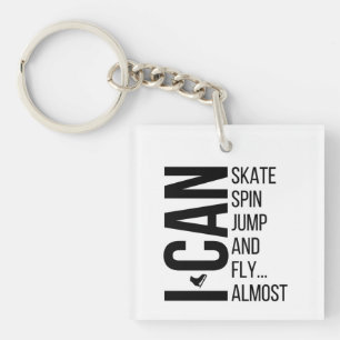 Porte-clefs porte - clé de patinage artistique - Je peux pati