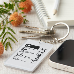 Porte-clefs Porte - clé de pattes de chat personnalisées avec