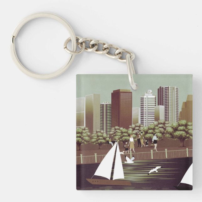 Porte-clefs Porte - clé de paysage urbain (Devant)