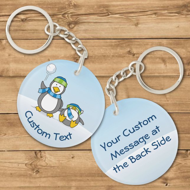 Porte-clefs Porte - clé de pingouins à neige (Créateur téléchargé)