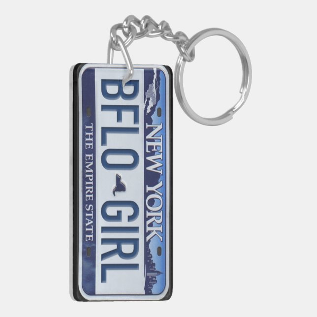 Porte-clefs Porte - clé de plaque de licence New York PERSONNA (Dos gauche)