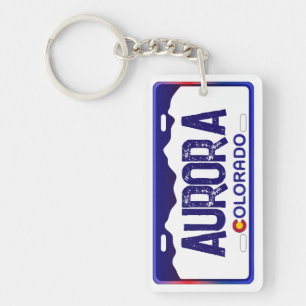 Porte-clefs Porte - clé de plaque d'immatriculation bleu Auror