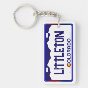Porte-clefs Porte - clé de plaque d'immatriculation bleu Littl